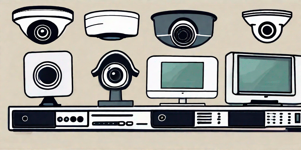 Four different types of video surveillance storage devices - dvr